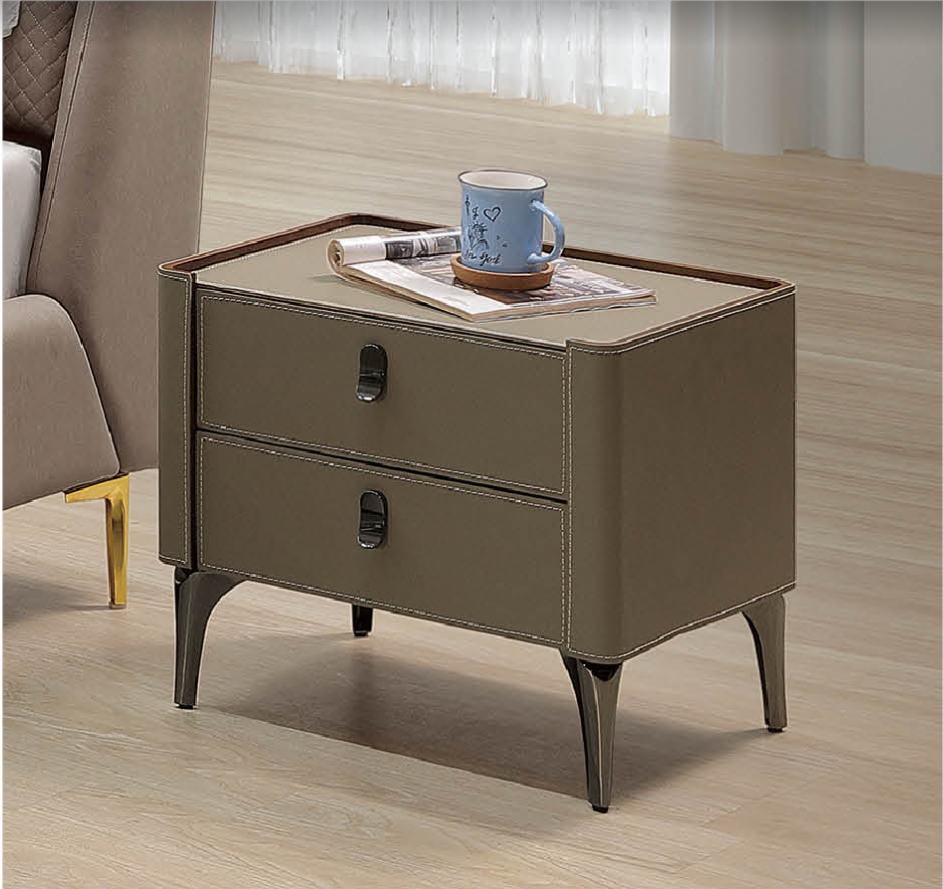 庫伯馬鞍皮床頭櫃(A4-03)