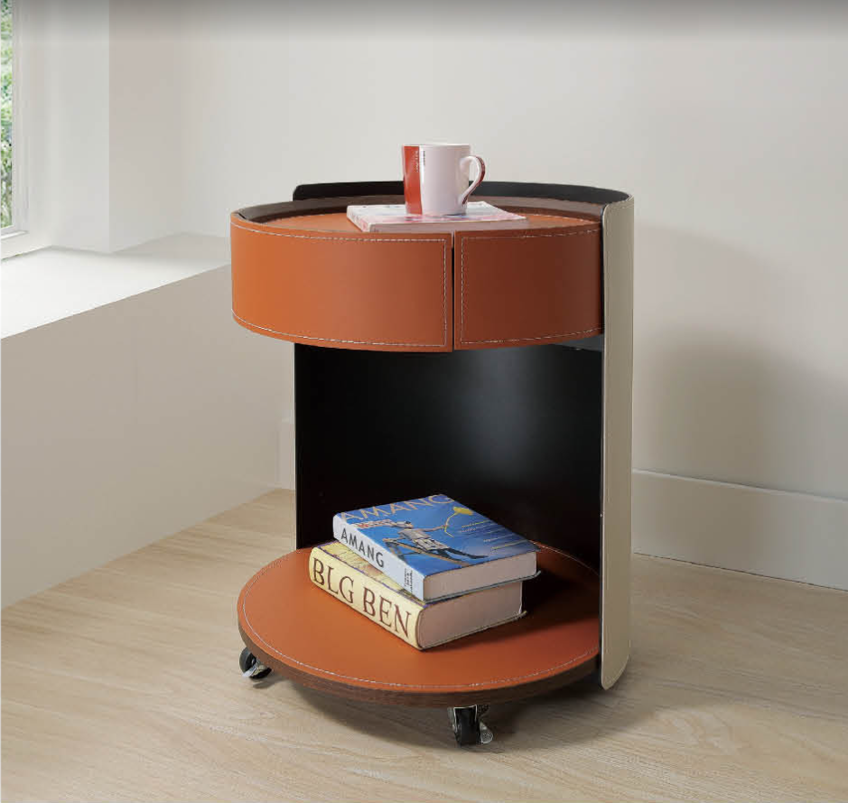 沃斯特馬鞍皮床頭櫃(A27-012)