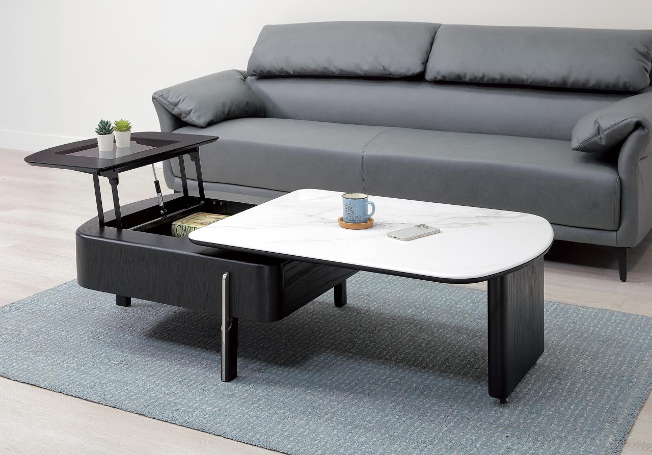 卡斯特石面旋轉茶几