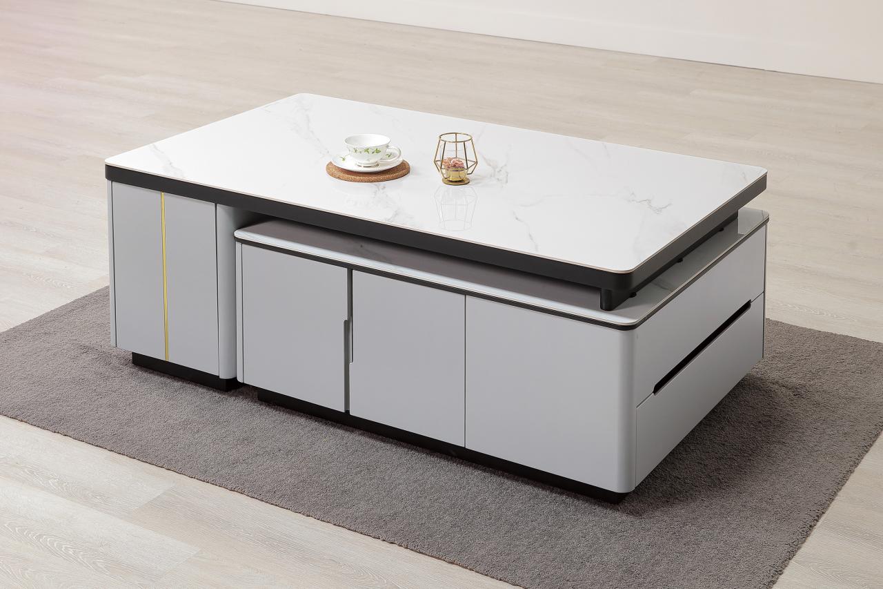 斯旺森雙岩板伸縮茶几