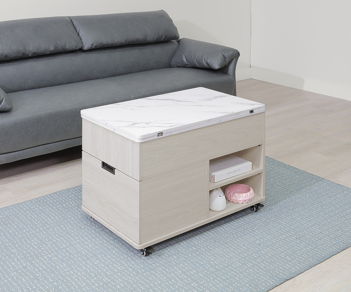 蕾娜2.7尺雙升降移動茶几