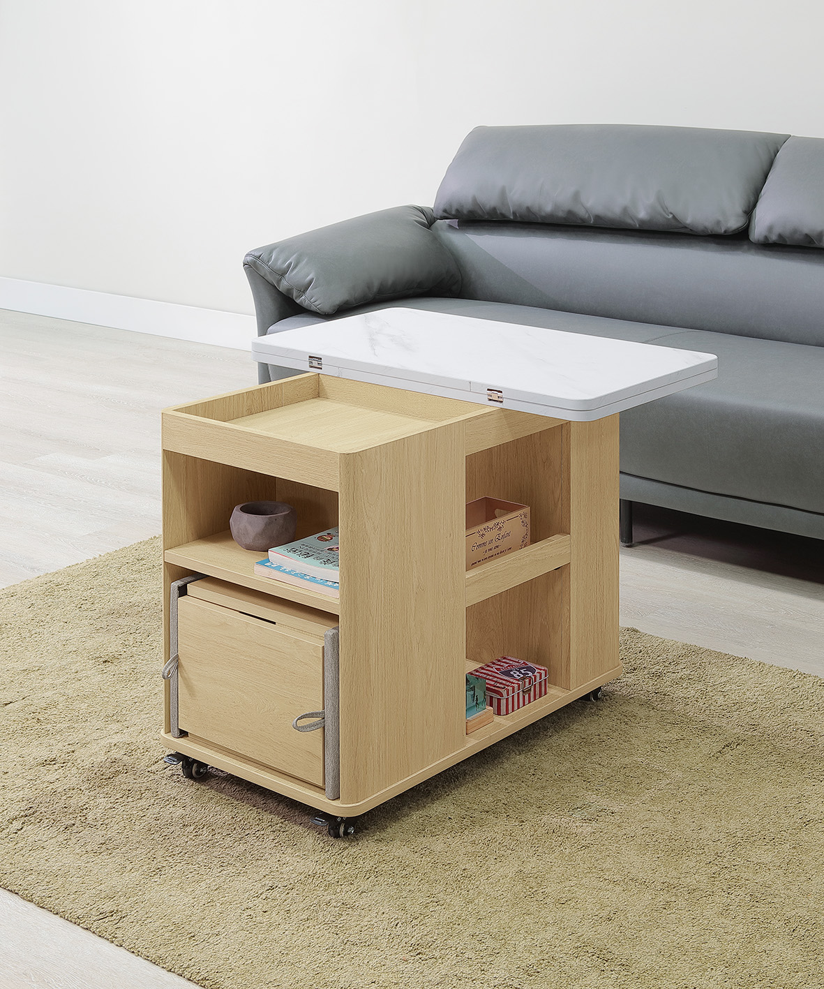 萊特旋轉桌面移動功能櫃