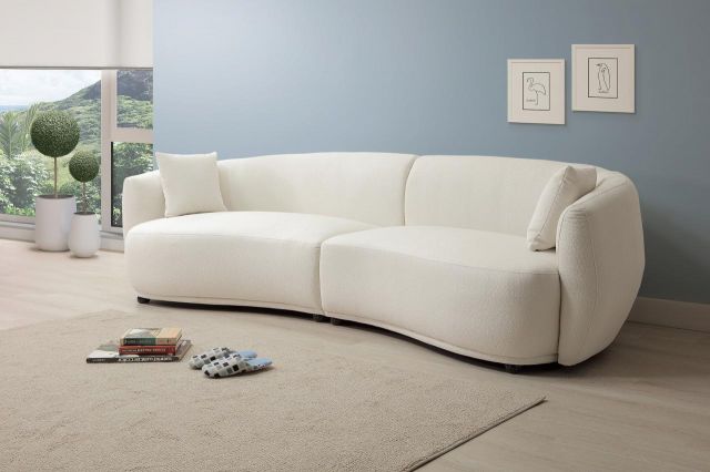 梅維絲布沙發組(白)