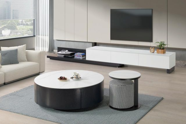 艾頓岩板茶几組