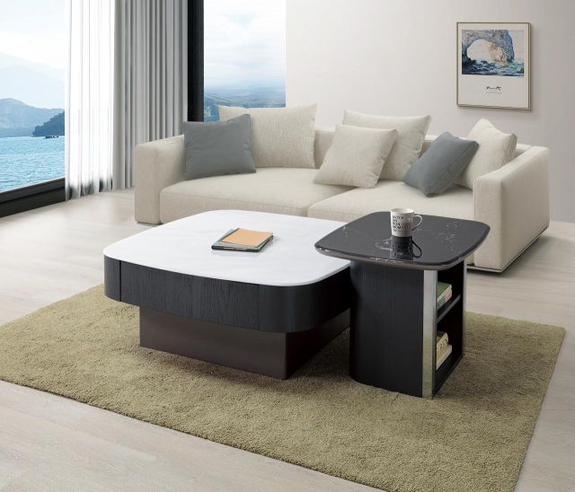 古拉斯石面茶几組