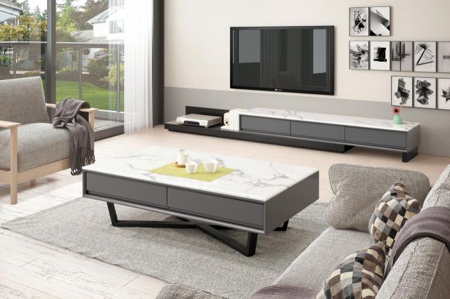 道格石面大茶几