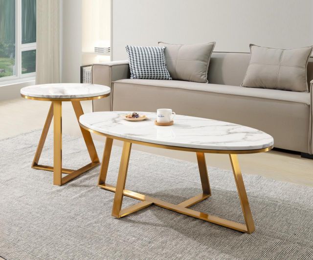 衛斯理石面茶几組(可各別單買)